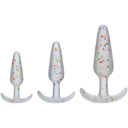 Mood Naughty 1 Silicone Butt Plug Trainer 3 Piece Set By Doc Johnson - Pride