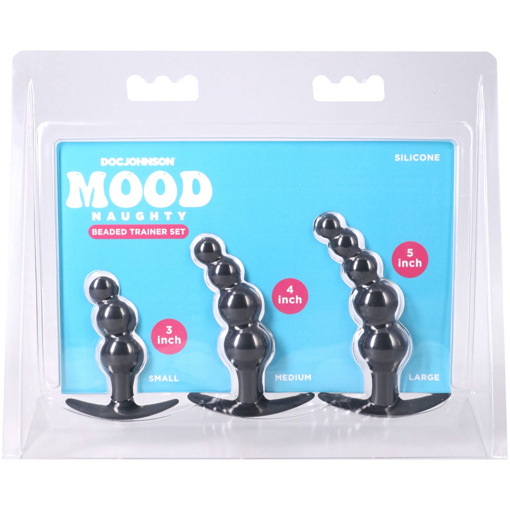 Mood Naughty Beaded Silicone Butt Plug Trainer Set