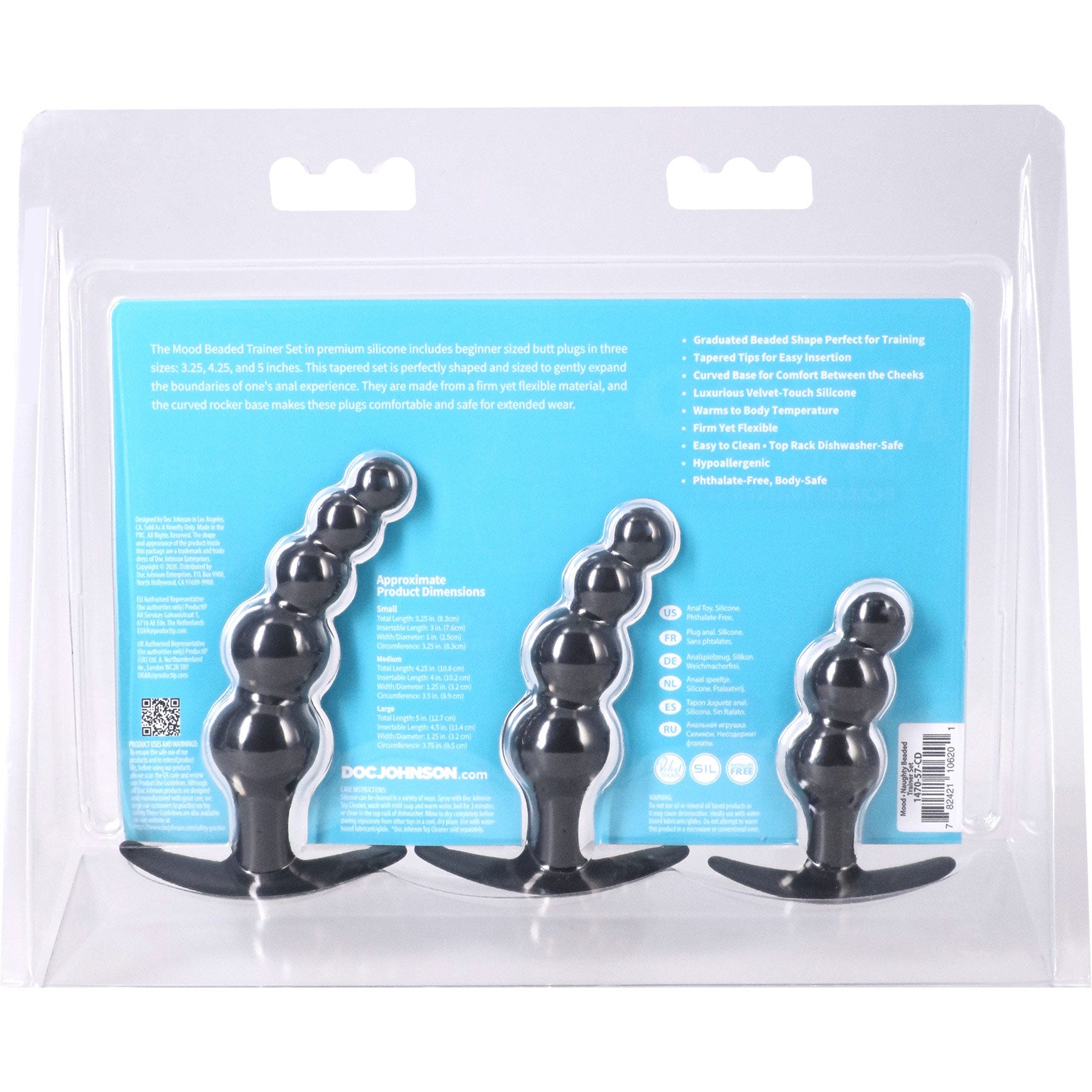 Mood Naughty Beaded Silicone Butt Plug Trainer Set