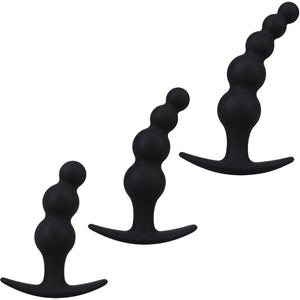 Mood Naughty Beaded Silicone Butt Plug Trainer Set
