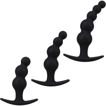 Mood Naughty Beaded Silicone Butt Plug Trainer Set