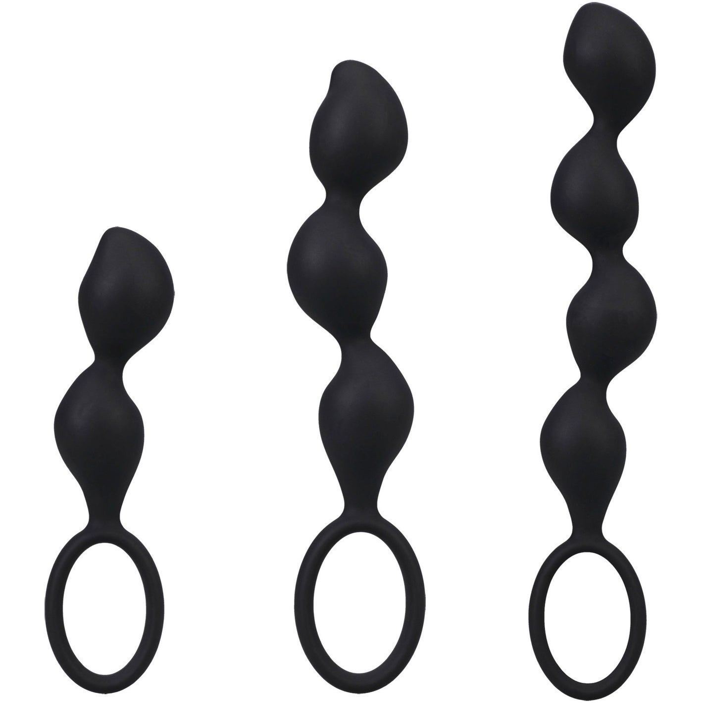 Mood Naughty Contour Beads Silicone Butt Plug Trainer Set