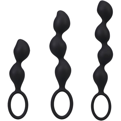 Mood Naughty Contour Beads Silicone Butt Plug Trainer Set