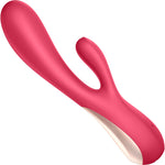 Satisfyer Mono Flex Rechargeable Waterproof App Enabled Rabbit Vibrator - Red