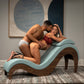Liberator Supervio Luxury Chaise With Cuff Kit Restraints - Walnut & Sterling Blue, With Models