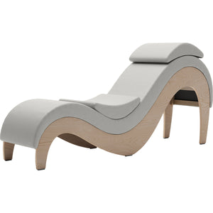Liberator Supervio Luxury Chaise With Cuff Kit Restraints - Maple & Silver