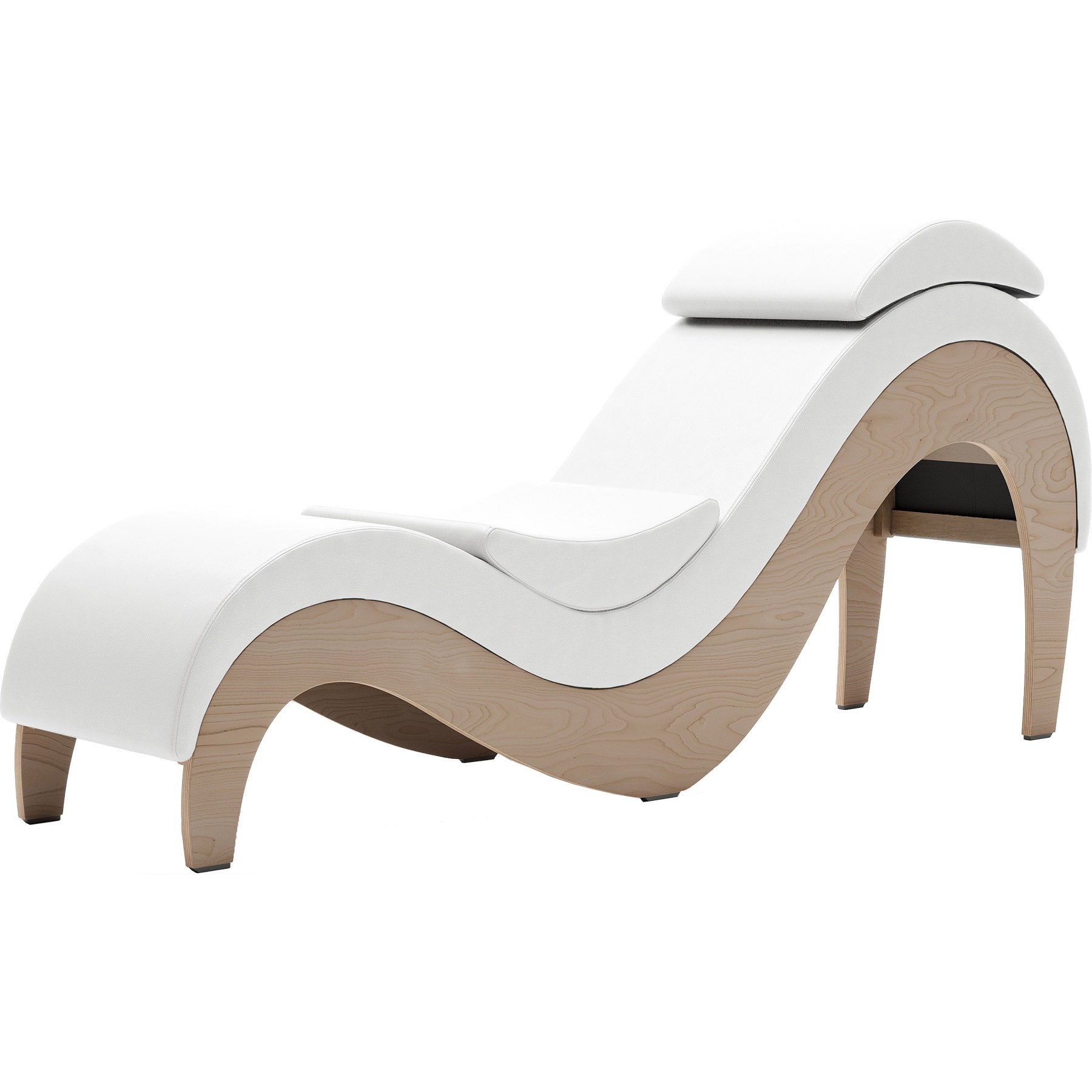 Liberator Supervio Luxury Chaise With Cuff Kit Restraints - Maple & White