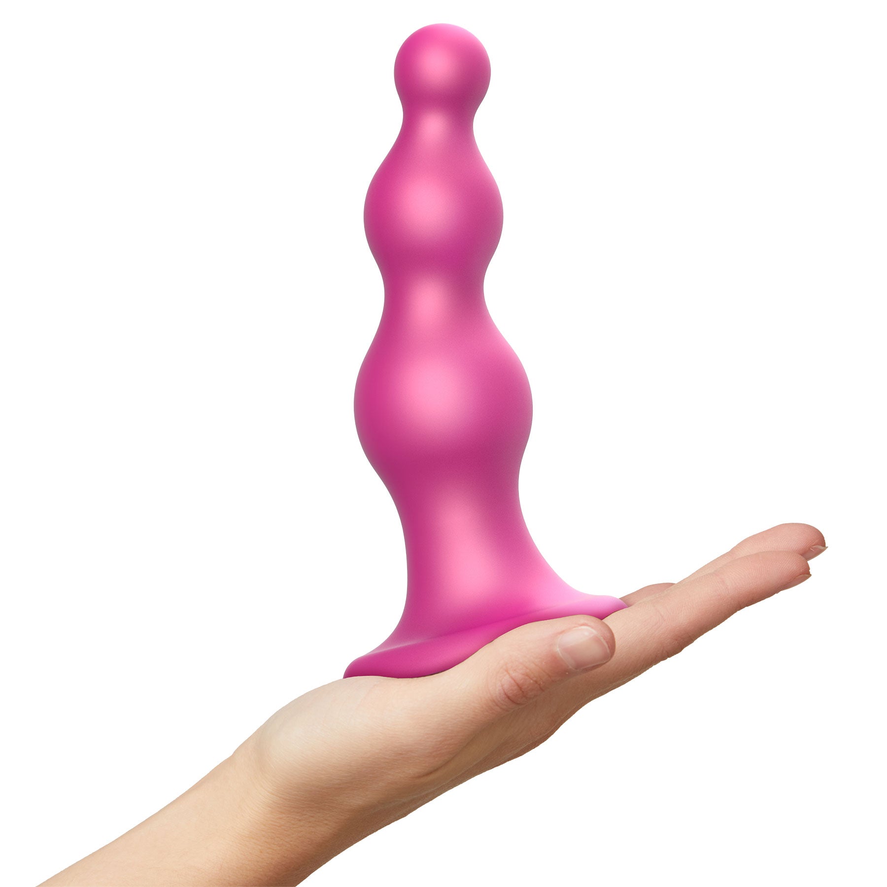Strap-on-Me Hybrid Collection Beads Silicone Suction Cup Dildo - Large