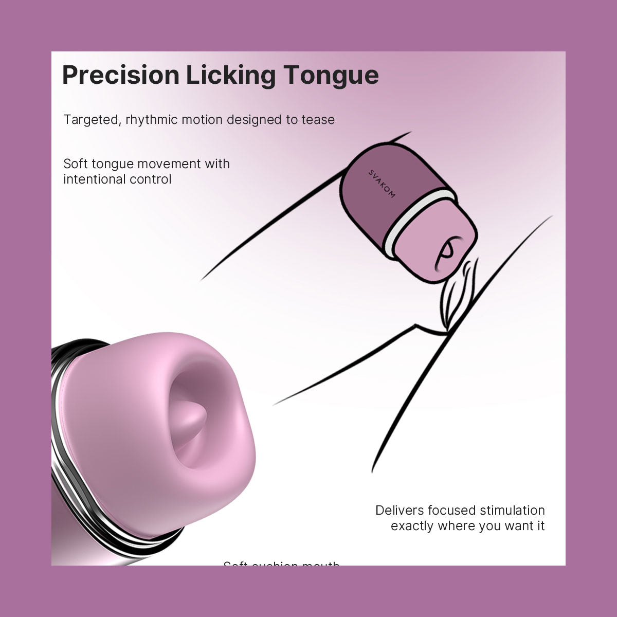 KLITTY Triple-Action Tongue Licking & Suction Vibrator By SVAKOM