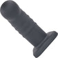 Merge Collection Banx 8" Silicone Ribbed Hollow Dildo By Sportsheets - Black
