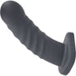 Merge Collection Banx 8" Silicone Ribbed Hollow Dildo By Sportsheets - Black