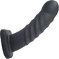Merge Collection Banx 8" Silicone Ribbed Hollow Dildo By Sportsheets - Black