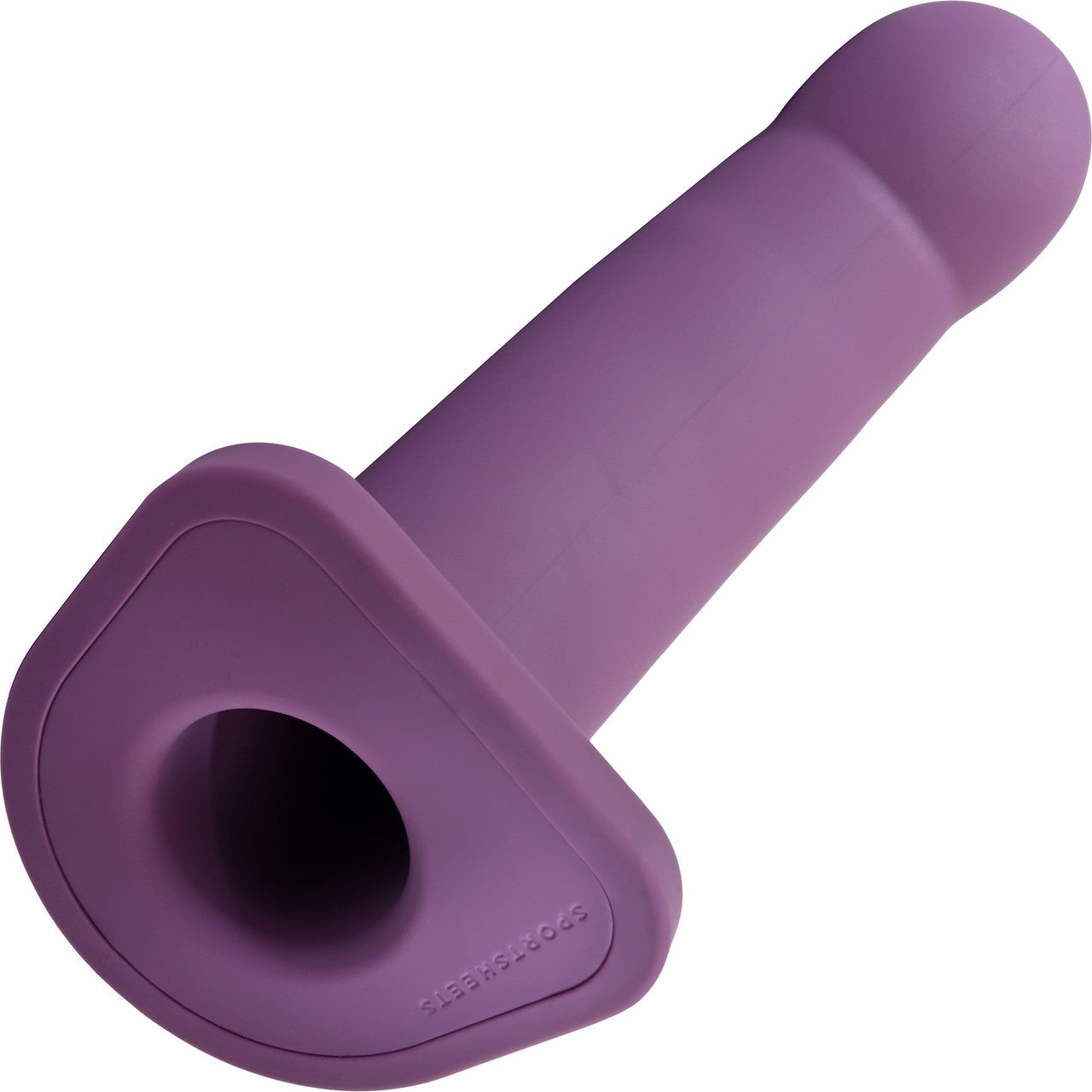 Merge Collection Banx 8" Silicone Sheath Hollow Dildo By Sportsheets - Plum