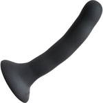 Please 5.25" Silicone Harness Compatible Dildo By Sportsheets - Black