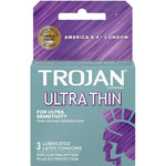 TROJAN Ultra Sensitivity Ultra Thin Lubricated Condoms 3 Pack