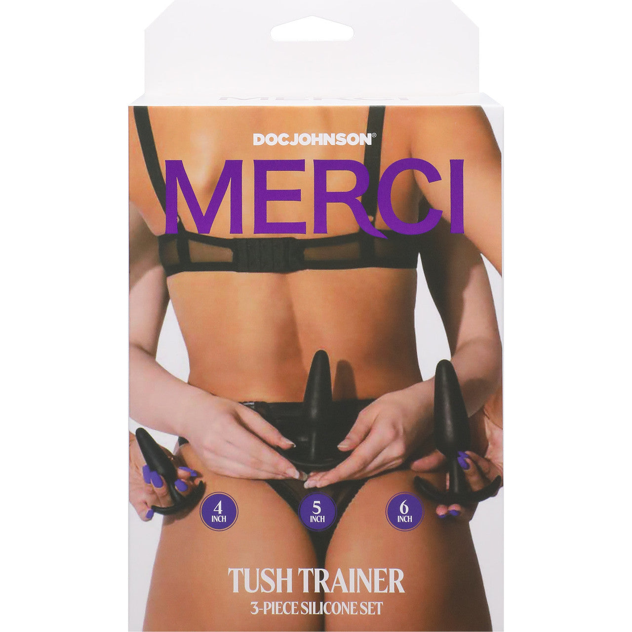 MERCI Tush Trainer 3-Piece Silicone Butt Plug Kit By Doc Johnson - Black