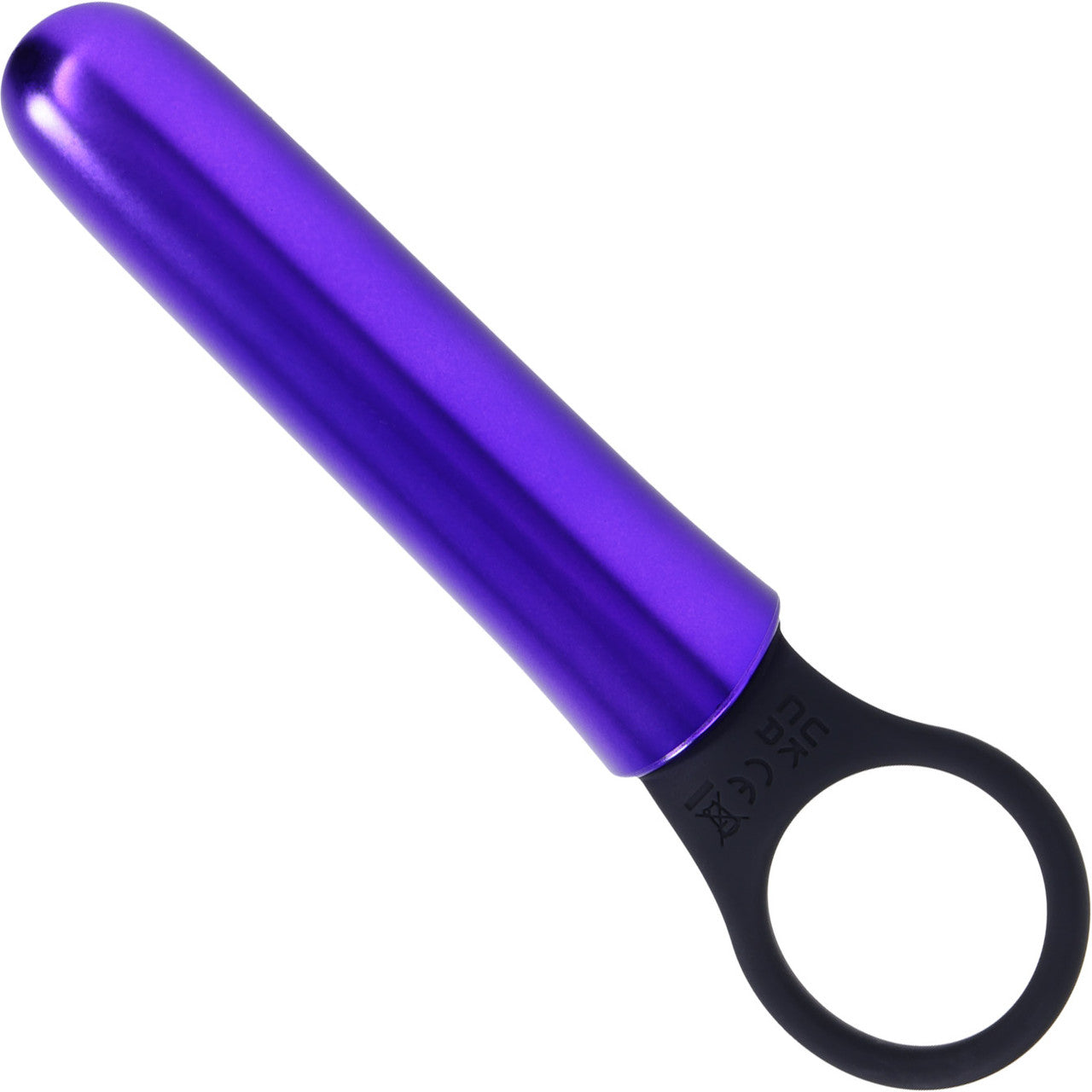 MERCI Power Play Rechargeable 20 Function Bullet Vibrator With Ring Handle By Doc Johnson - Violet