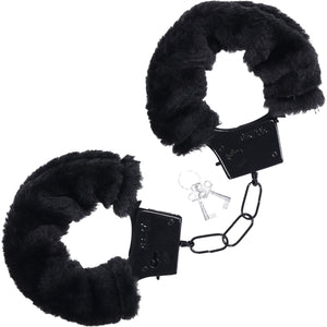 MERCI Fluff Cuffs Furry Handcuffs By Doc Johnson - Black
