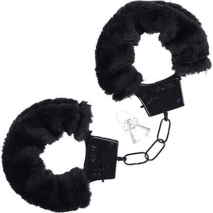 MERCI Fluff Cuffs Furry Handcuffs By Doc Johnson - Black 