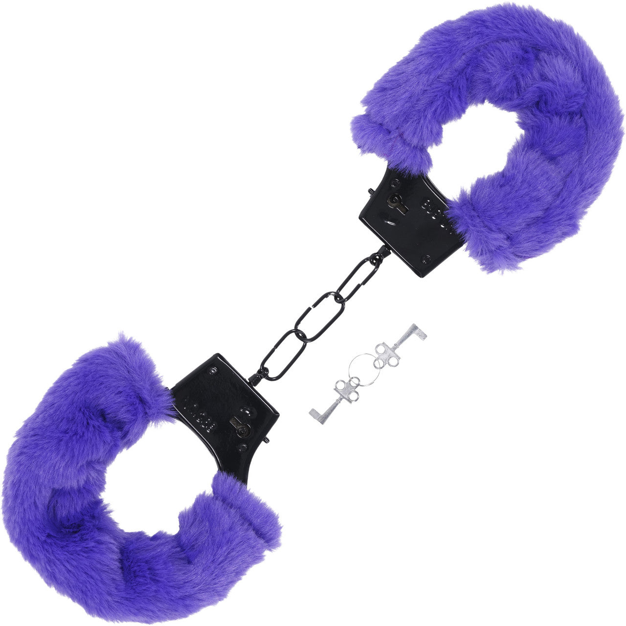 MERCI Fluff Cuffs Furry Handcuffs By Doc Johnson - Violet