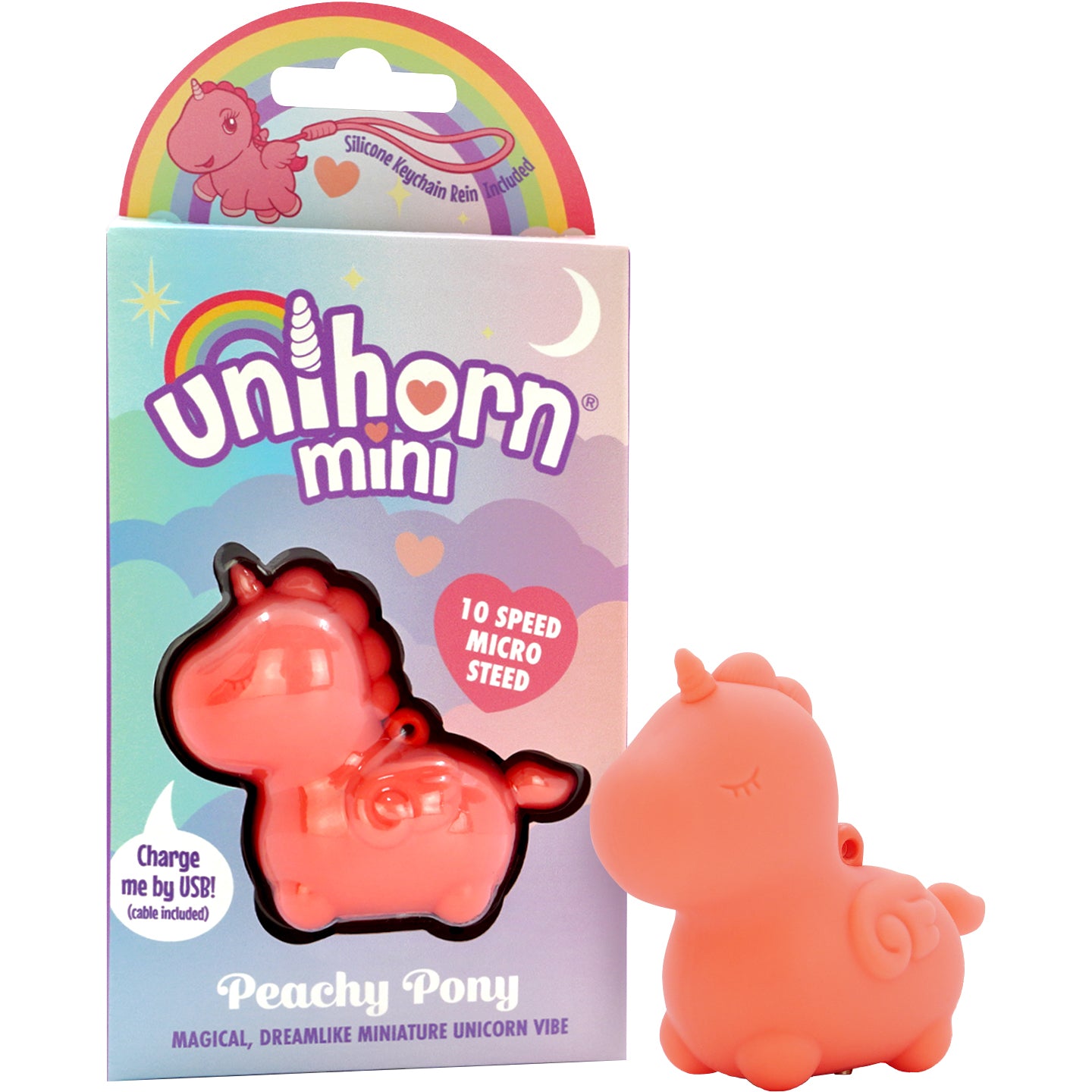 Unihorn Mini Peachy Pony Rechargeable Silicone Clitoral Vibrator