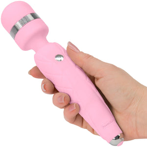 Pillow Talk Cheeky Silicone Waterproof Rechargeable Wand Style Vibrator - Pink