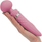 Pillow Talk Sultry Silicone Waterproof Rechargeable Wand Style Vibrator - Pink