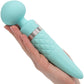 Pillow Talk Sultry Silicone Waterproof Rechargeable Wand Style Vibrator - Teal