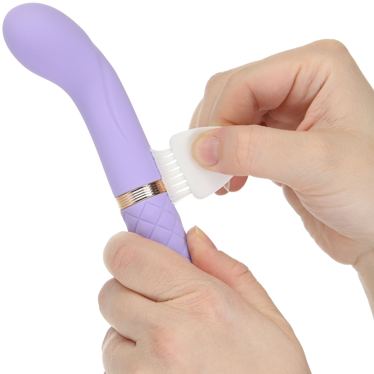 Pillow Talk Racy Special Edition Silicone Waterproof Rechargeable G-Spot Vibrator - Purple & Rose Gold