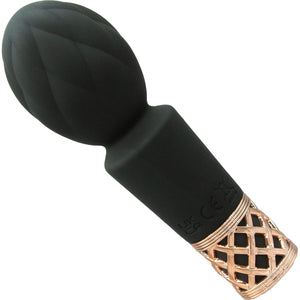 Pillow Talk Secrets Pleasure Rechargeable Silicone Mini Wand - Black & Rose Gold