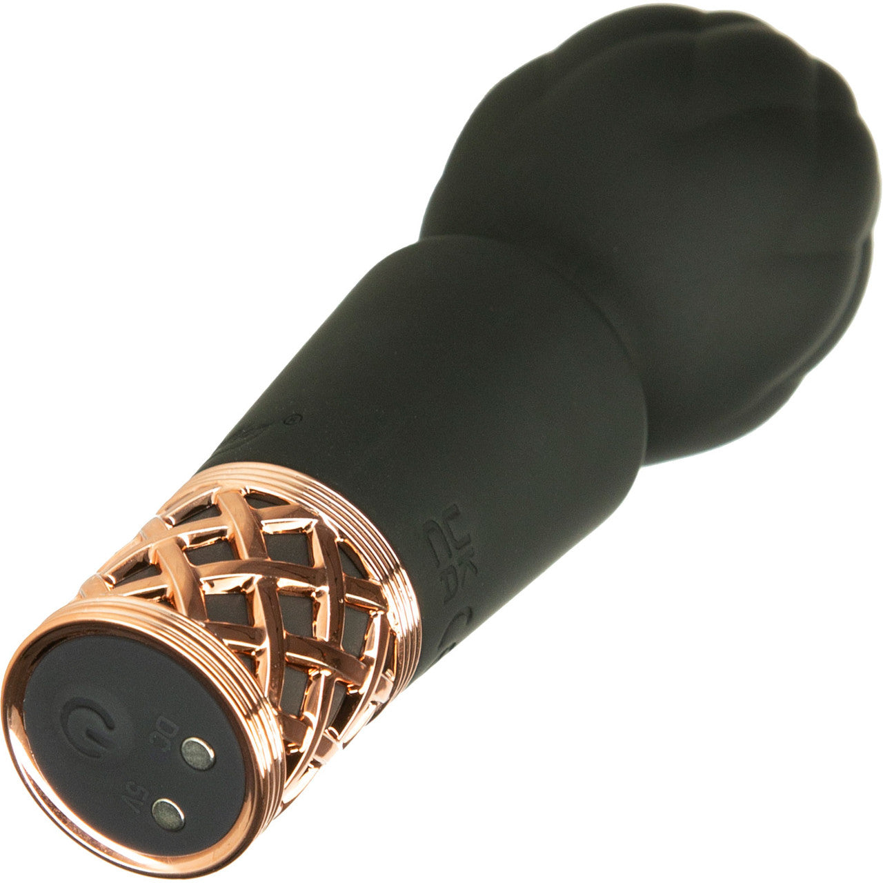 Pillow Talk Secrets Pleasure Rechargeable Silicone Mini Wand - Black & Rose Gold