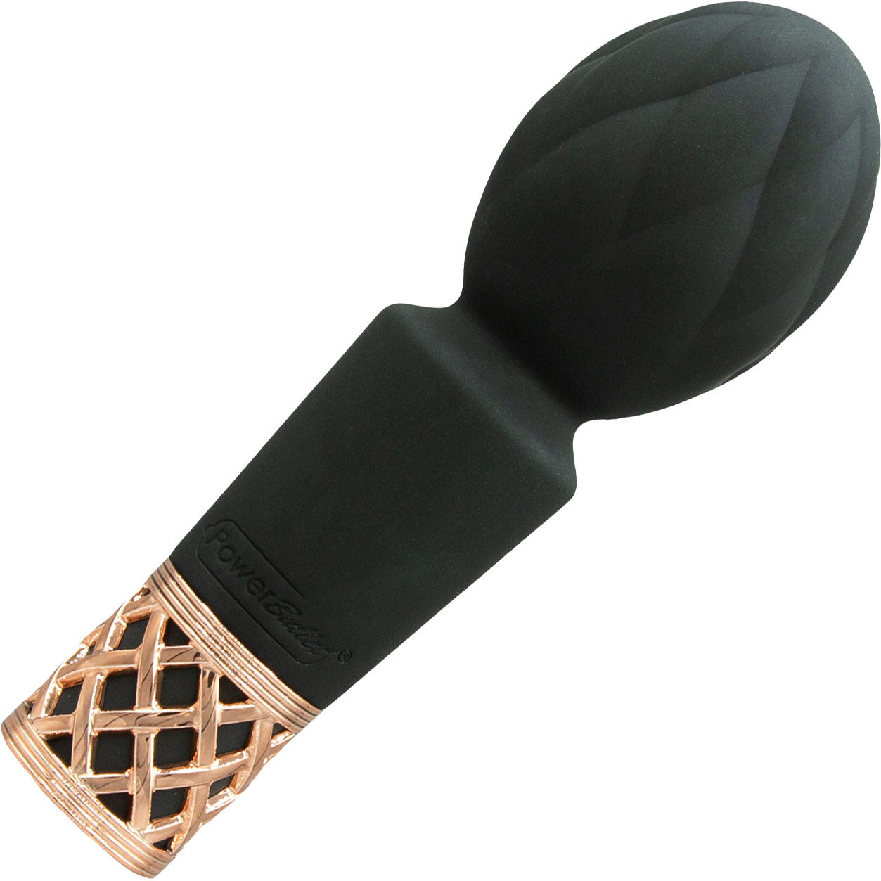 Pillow Talk Secrets Pleasure Rechargeable Silicone Mini Wand - Black & Rose Gold