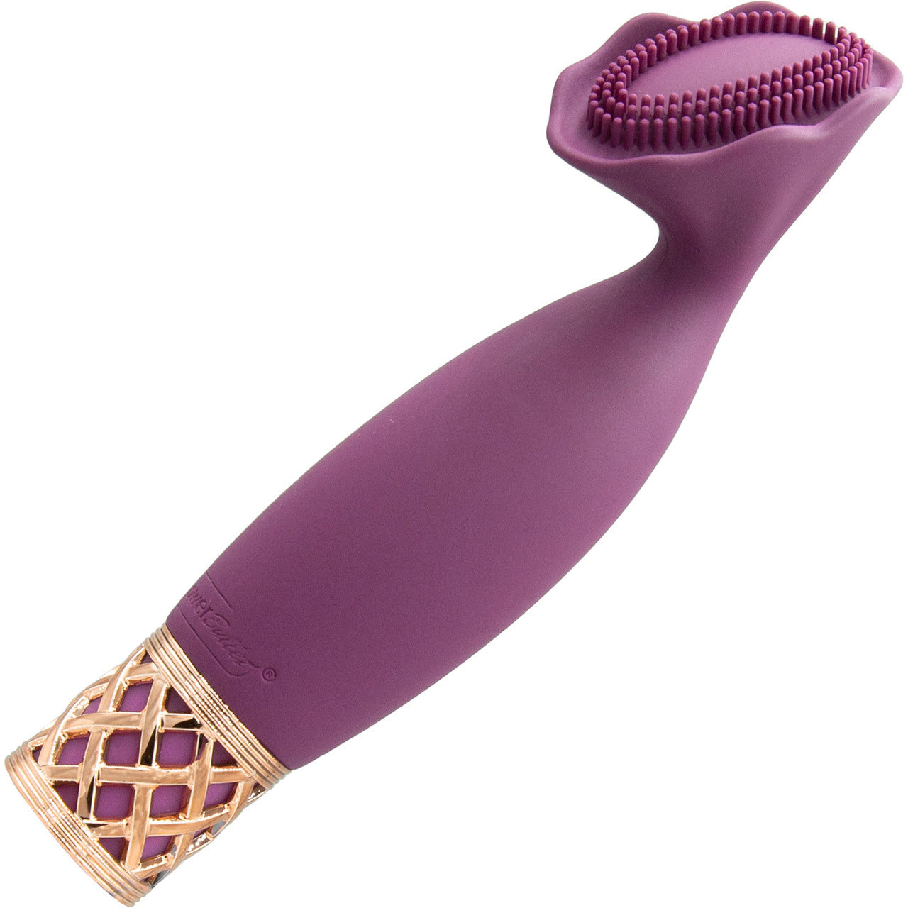 Pillow Talk Secrets Passion Rechargeable Silicone Clitoral Massager - Wine & Rose Gold