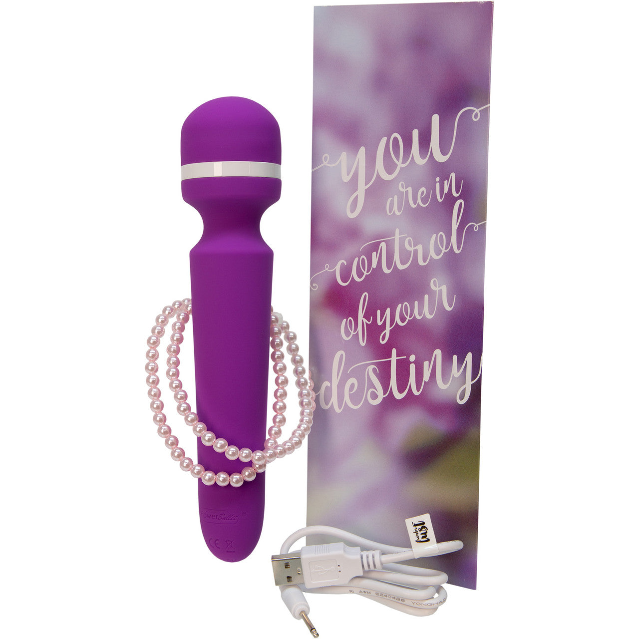 Wonderlust Destiny Silicone Rechargeable Wand Massager - Purple