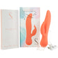 The Blossom Swan Rechargeable Silicone Dual Stimulation Rotating Vibrator - Orange