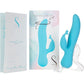 The Kissing Swan Rechargeable Silicone Dual Stimulation Rotating Vibrator - Blue