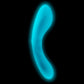 The Mini Swan Wand Rechargeable Waterproof Silicone Glow In The Dark G-Spot Vibrator - Blue