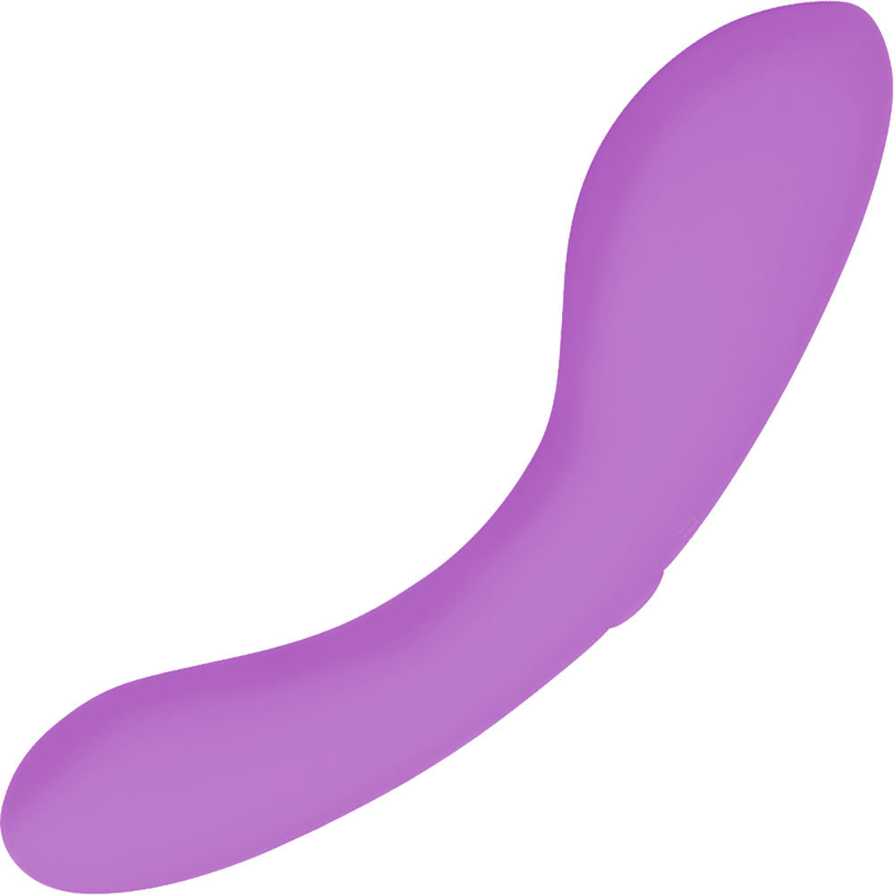 The Mini Swan Wand Rechargeable Waterproof Silicone Glow In The Dark G-Spot Vibrator - Purple