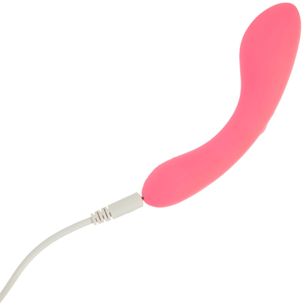 The Mini Swan Wand Rechargeable Waterproof Silicone Glow In The Dark G-Spot Vibrator - Pink