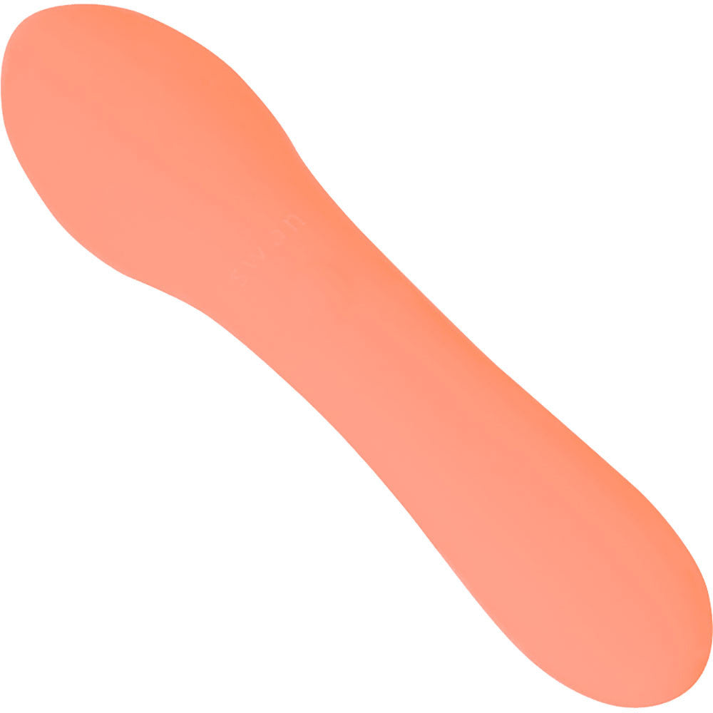 The Mini Swan Wand Rechargeable Waterproof Silicone Glow In The Dark G-Spot Vibrator - Orange