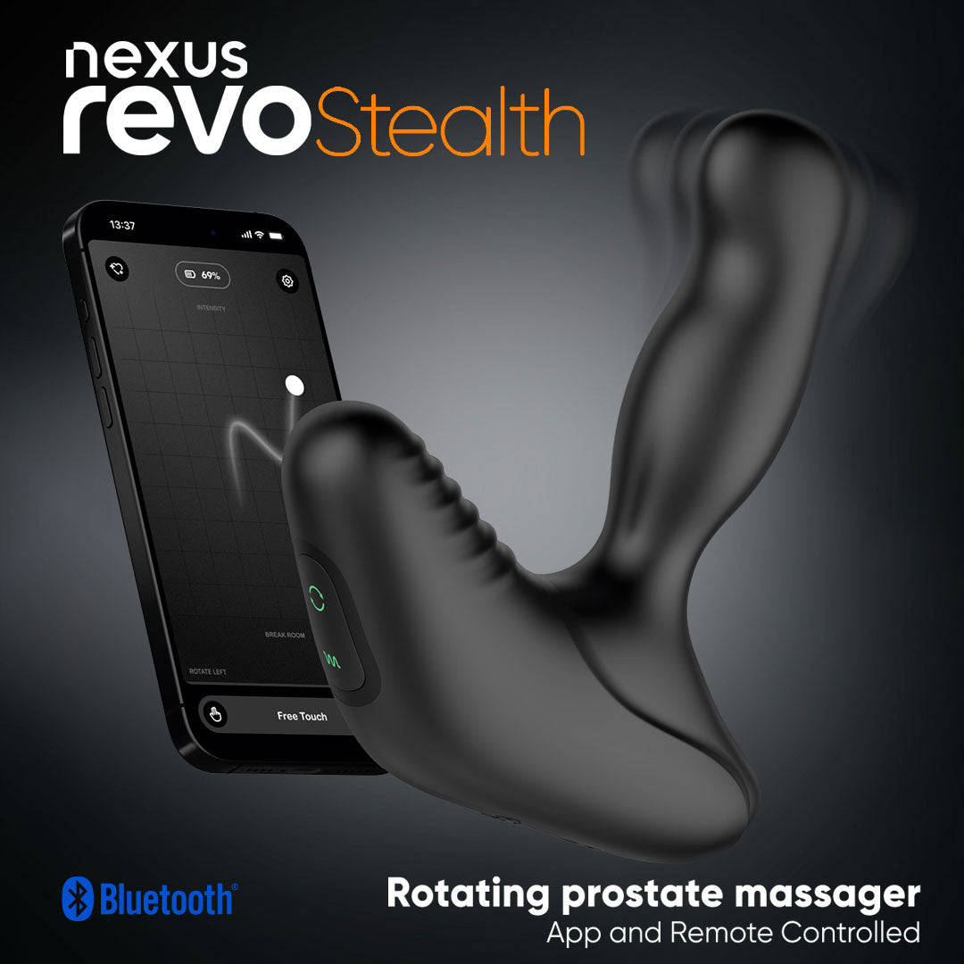Nexus Revo Stealth 2.0 Rotating Vibrating Silicone Prostate Massager With Remote