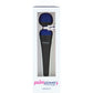 PalmPower Recharge Waterproof Wand Massager With Removable Silicone Cap - Blue