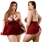 Curve Andi Caged Babydoll & Panty by Fantasy Lingerie