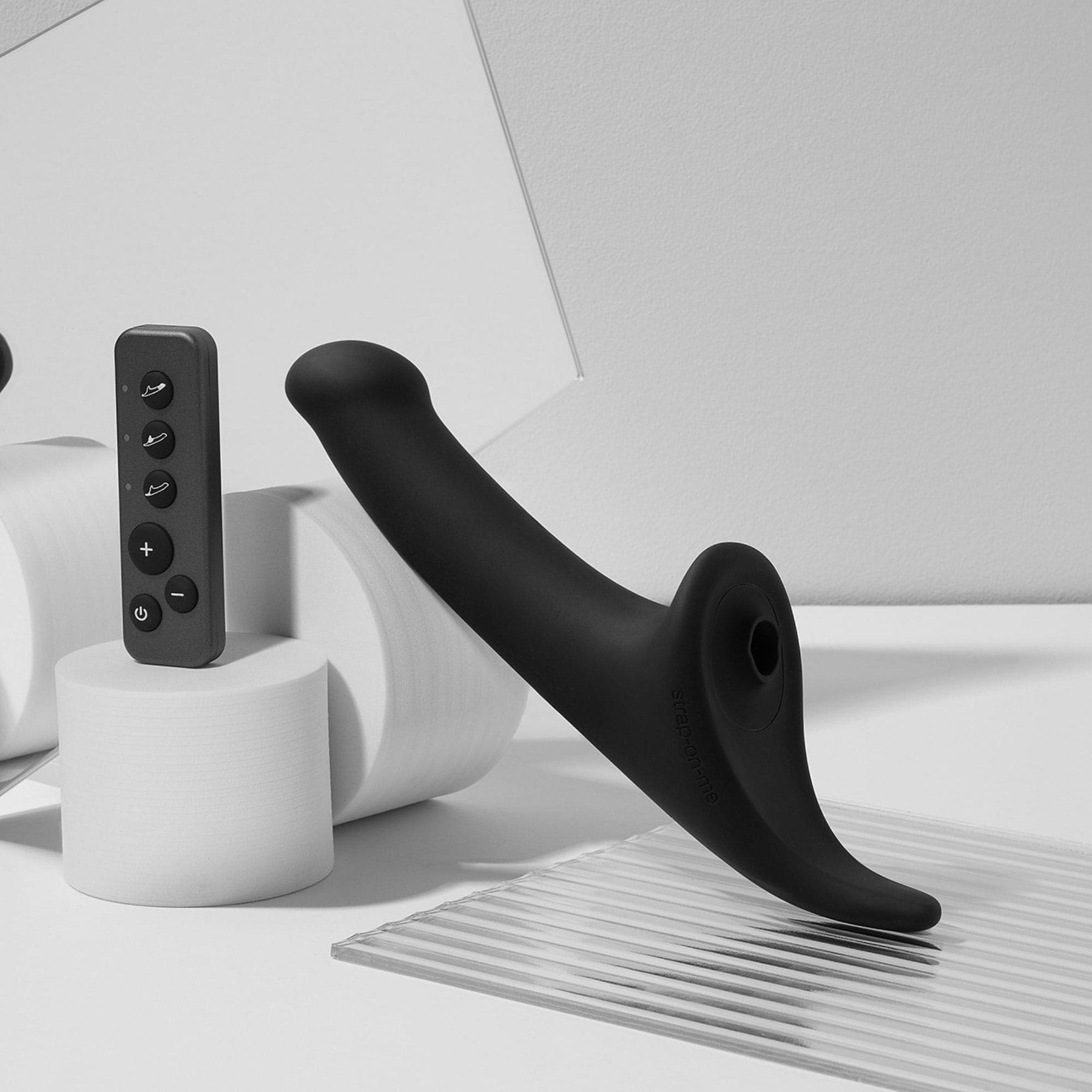 Strap-on-Me Multi Orgasm Triple Stimulation Realistic Strap-On Dildo - Black