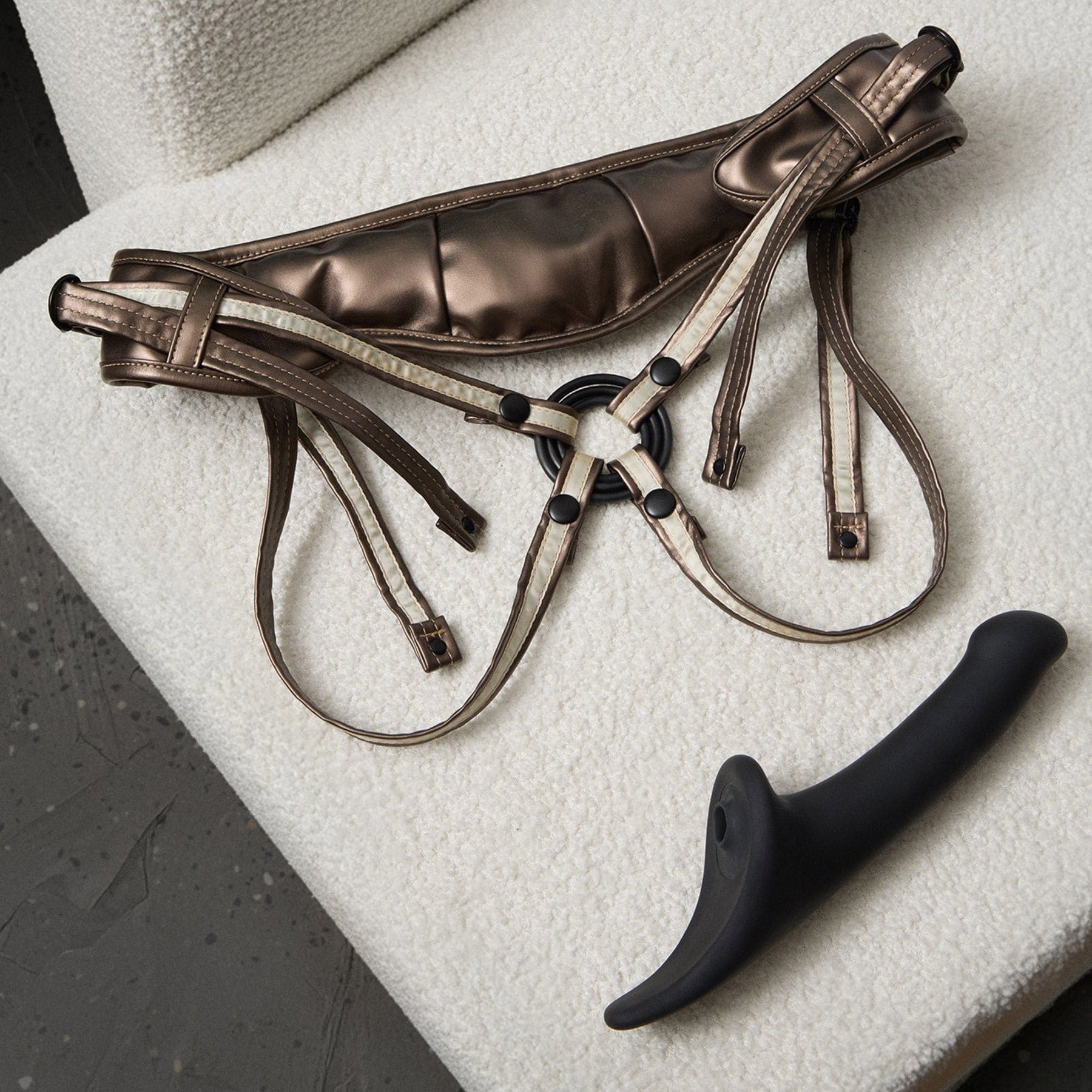 Strap-on-Me Multi Orgasm Triple Stimulation Realistic Strap-On Dildo - Black