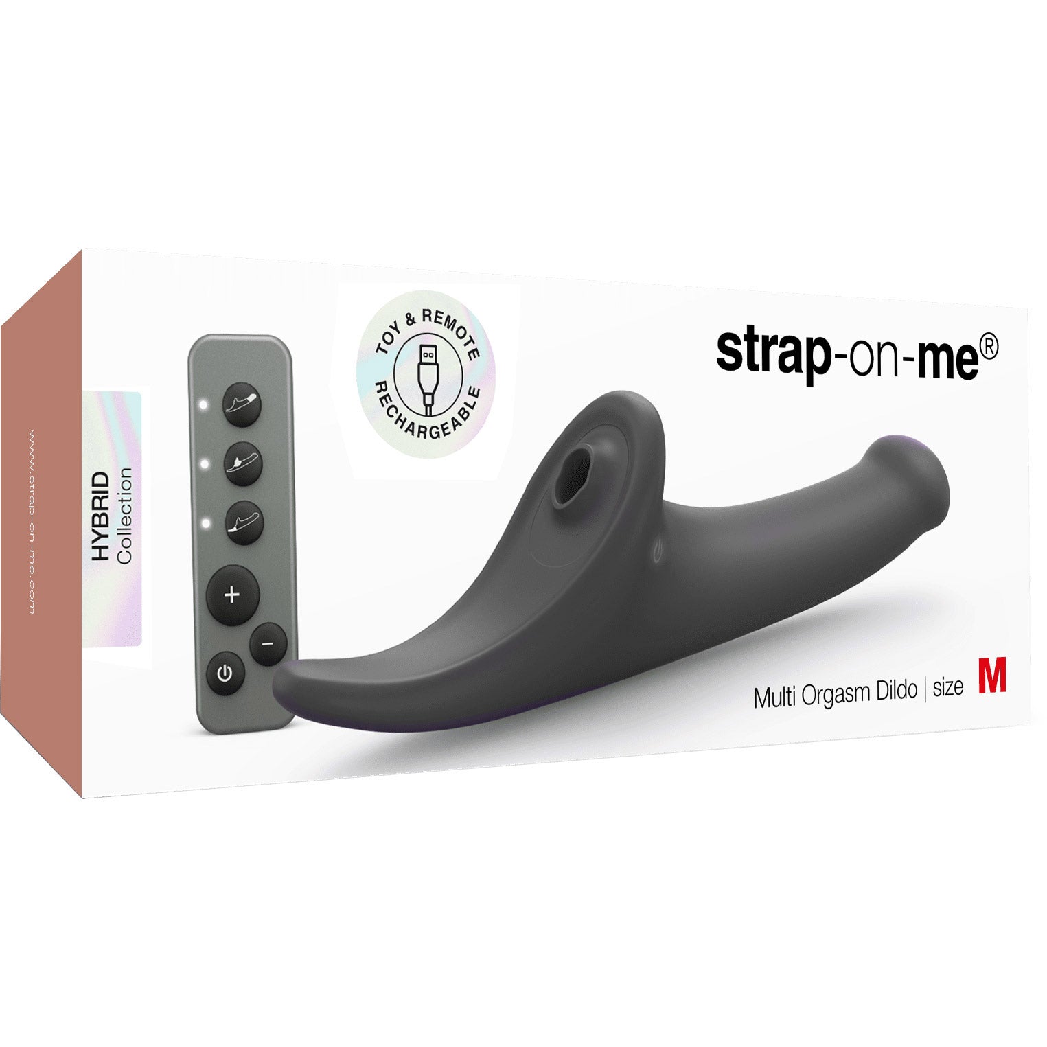 Strap-on-Me Multi Orgasm Triple Stimulation Realistic Strap-On Dildo - Black