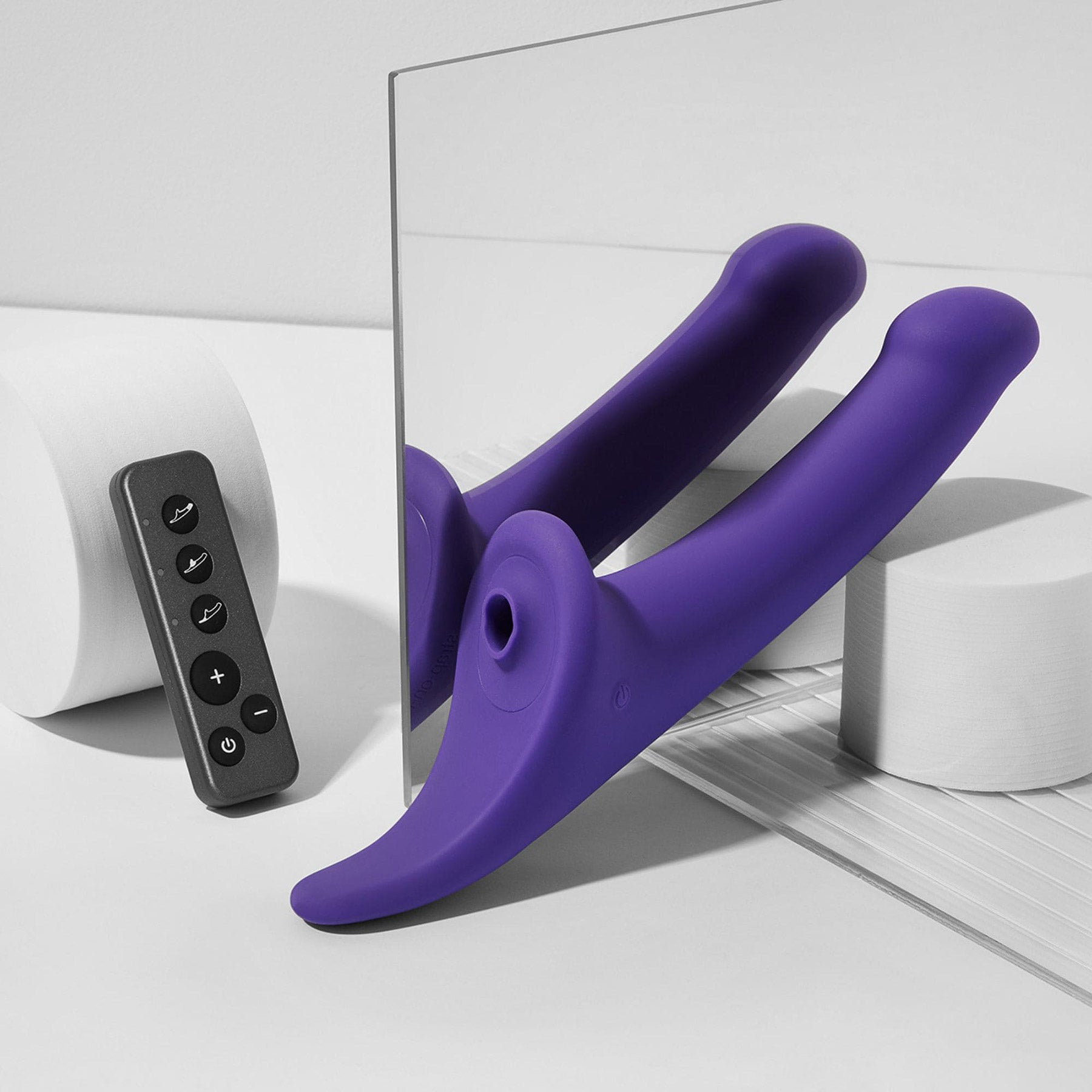 Strap-on-Me Multi Orgasm Triple Stimulation Realistic Strap-On Dildo - Purple