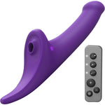 Strap-on-Me Multi Orgasm Triple Stimulation Realistic Strap-On Dildo - Purple