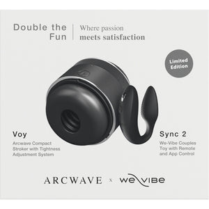 Double The Fun Couples Kit With Arcwave Voy Stroker & We-Vibe Sync 2 Couples Vibrator