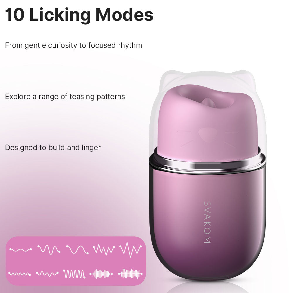 KLITTY Triple-Action Tongue Licking & Suction Vibrator By SVAKOM